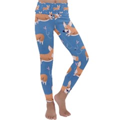 Corgi Patterns Kids  Lightweight Velour Classic Yoga Leggings by Salman4z