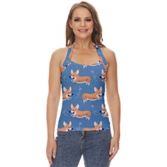 Corgi Patterns Basic Halter Top by Salman4z