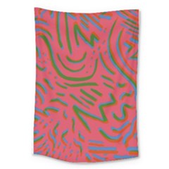 Pattern Saying Wavy Large Tapestry by Salman4z