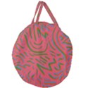 Pattern Saying Wavy Giant Round Zipper Tote View2