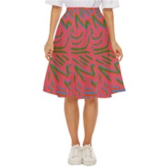 Pattern Saying Wavy Classic Short Skirt by Salman4z