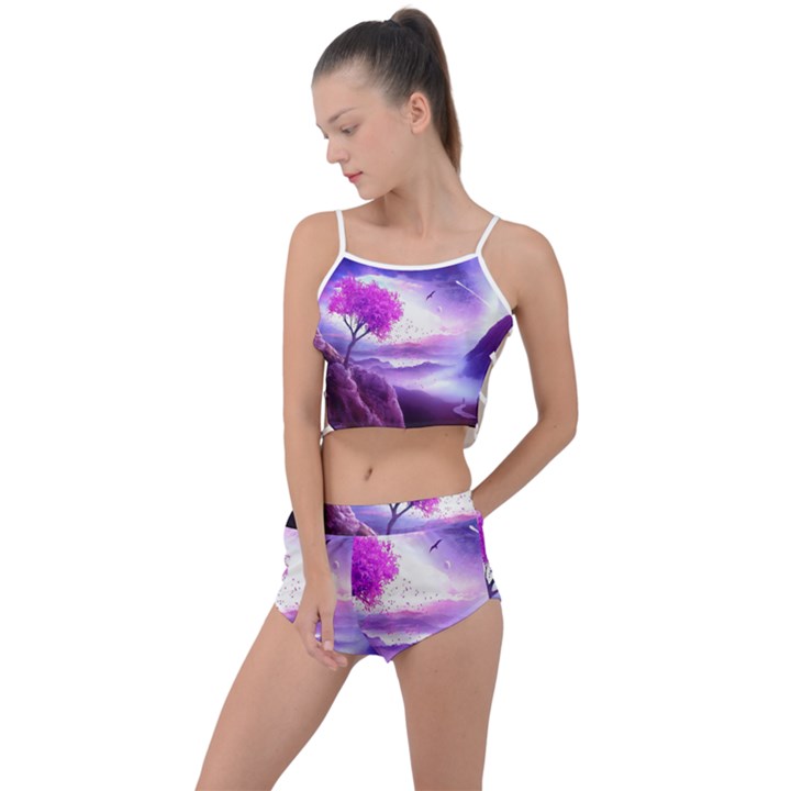 Fantasy World Summer Cropped Co-Ord Set