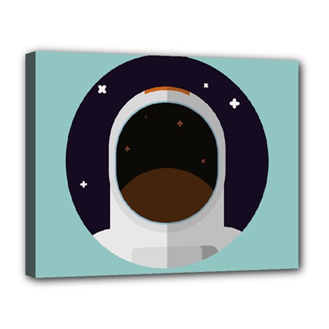 Astronaut Space Astronomy Universe Canvas 14  X 11  (stretched) by Salman4z