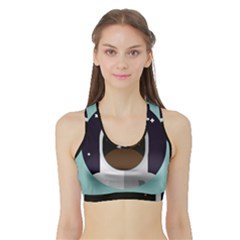 Astronaut Space Astronomy Universe Sports Bra With Border by Salman4z