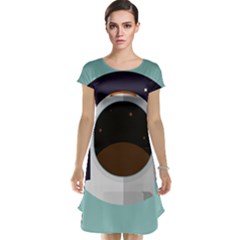 Astronaut Space Astronomy Universe Cap Sleeve Nightdress by Salman4z