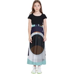 Astronaut Space Astronomy Universe Kids  Flared Maxi Skirt by Salman4z