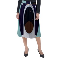 Astronaut Space Astronomy Universe Classic Velour Midi Skirt  by Salman4z