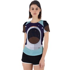 Astronaut Space Astronomy Universe Back Cut Out Sport Tee by Salman4z