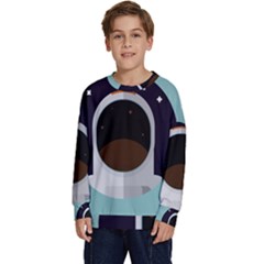 Astronaut Space Astronomy Universe Kids  Long Sleeve Jersey by Salman4z