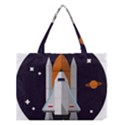 Rocket Space Universe Spaceship Medium Tote Bag View1