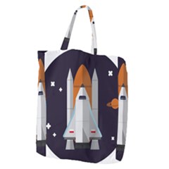 Rocket Space Universe Spaceship Giant Grocery Tote by Salman4z