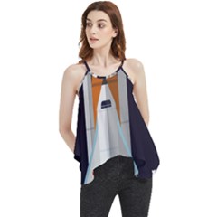 Rocket Space Universe Spaceship Flowy Camisole Tank Top by Salman4z