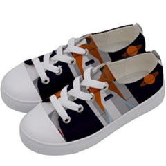 Rocket Space Universe Spaceship Kids  Low Top Canvas Sneakers by Salman4z