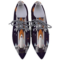 Rocket Space Universe Spaceship Pointed Oxford Shoes by Salman4z