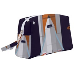 Rocket Space Universe Spaceship Wristlet Pouch Bag (large) by Salman4z