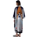 Rocket Space Universe Spaceship Maxi Satin Kimono View2