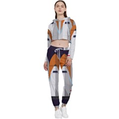 Rocket Space Universe Spaceship Cropped Zip Up Lounge Set by Salman4z