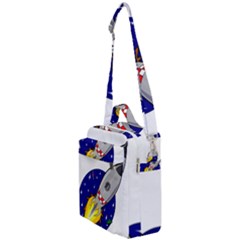 Rocket Ship Launch Vehicle Moon Crossbody Day Bag by Salman4z