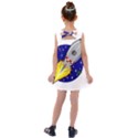 Rocket Ship Launch Vehicle Moon Kids  Cross Back Dress View2