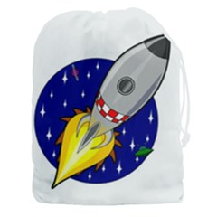 Rocket Ship Launch Vehicle Moon Drawstring Pouch (3xl) by Salman4z