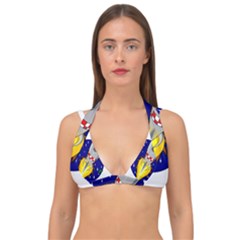 Rocket Ship Launch Vehicle Moon Double Strap Halter Bikini Top by Salman4z