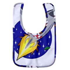 Rocket Ship Launch Vehicle Moon Baby Bib by Salman4z