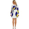 Rocket Ship Launch Vehicle Moon Long Sleeve Wide Neck Velvet Dress View4