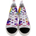 Badge Patch Pink Rainbow Rocket Men s Mid-Top Canvas Sneakers View1