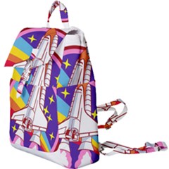 Badge Patch Pink Rainbow Rocket Buckle Everyday Backpack by Salman4z