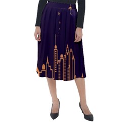 Skyscraper Town Urban Towers Classic Velour Midi Skirt  by Salman4z