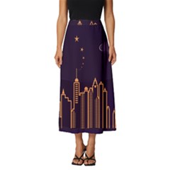 Skyscraper Town Urban Towers Classic Midi Chiffon Skirt by Salman4z