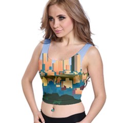 City Buildings Urban Dawn Crop Top by Salman4z