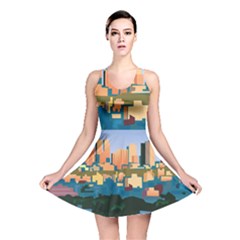 City Buildings Urban Dawn Reversible Skater Dress by Salman4z