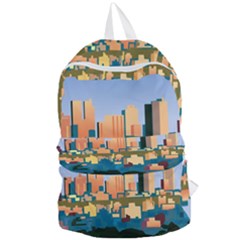 City Buildings Urban Dawn Foldable Lightweight Backpack by Salman4z