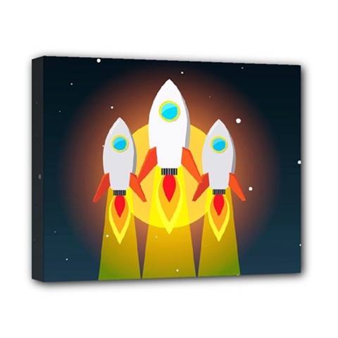 Rocket Take Off Missiles Cosmos Canvas 10  X 8  (stretched) by Salman4z