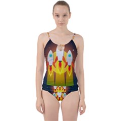 Rocket Take Off Missiles Cosmos Cut Out Top Tankini Set by Salman4z