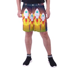 Rocket Take Off Missiles Cosmos Men s Pocket Shorts by Salman4z