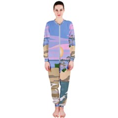 Vacation Island Sunset Sunrise Onepiece Jumpsuit (ladies) by Salman4z