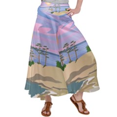 Vacation Island Sunset Sunrise Women s Satin Palazzo Pants by Salman4z