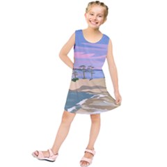 Vacation Island Sunset Sunrise Kids  Tunic Dress by Salman4z