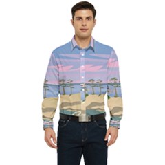 Vacation Island Sunset Sunrise Men s Long Sleeve  Shirt by Salman4z