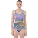 Vacation Island Sunset Sunrise Cut Out Top Tankini Set View1