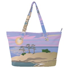 Vacation Island Sunset Sunrise Full Print Shoulder Bag by Salman4z