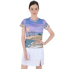 Vacation Island Sunset Sunrise Women s Sports Top by Salman4z