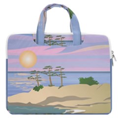 Vacation Island Sunset Sunrise Macbook Pro 13  Double Pocket Laptop Bag by Salman4z