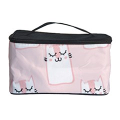 Pattern Pink Cute Sweet Fur Cats Cosmetic Storage