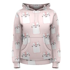 Pattern Pink Cute Sweet Fur Cats Women s Pullover Hoodie