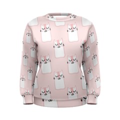 Pattern Pink Cute Sweet Fur Cats Women s Sweatshirt