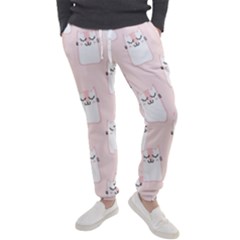 Pattern Pink Cute Sweet Fur Cats Men s Jogger Sweatpants