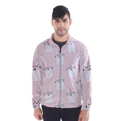 Pattern Pink Cute Sweet Fur Cats Men s Windbreaker